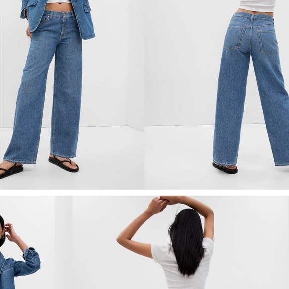 GAP Blue Flare Wide Leg Jeans - Picture 2 of 6